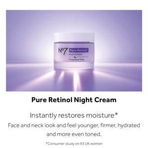 No7 Pure Retinol Night Cream — Lavender Hydrating Moisturizer